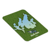 リーチ湖の地図 マグネット (右側)