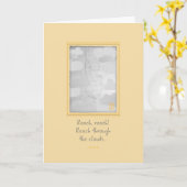 リーチ！ガール勇気付けられる カード (黄色い花)