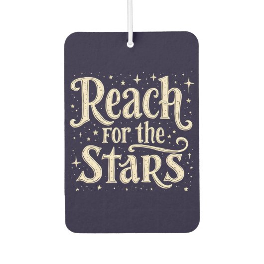 リーチ・フォー・ザ・スターズシナタイポグラフィアート カーエアーフレッシュナー (正面)