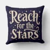 リーチ・フォー・ザ・スターズシナタイポグラフィアート クッション (裏面)