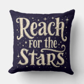 リーチ・フォー・ザ・スターズシナタイポグラフィアート クッション (正面)