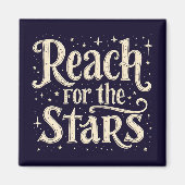 リーチ・フォー・ザ・スターズシナタイポグラフィアート マグネット (正面)