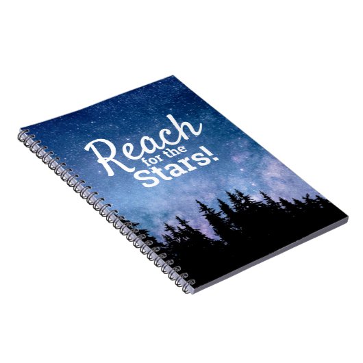 リーチ・フォー・スターズ引用文やる気を起こさせる感動的 ノートブック (右側)
