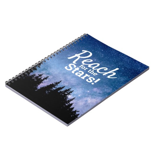 リーチ・フォー・スターズ引用文やる気を起こさせる感動的 ノートブック (左側)