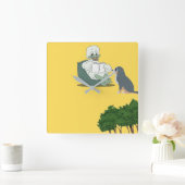 リーディングダック スクエア壁時計 (ホーム)