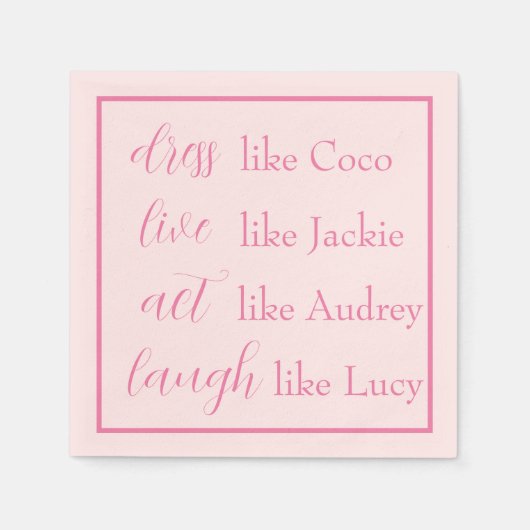 リーディングレディースカクテルナプキンズ スタンダードカクテルナプキン (正面)