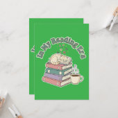 リーディング時代の私 かわいい猫の本好きの美意識 カード (正面/裏面インサイチュ)