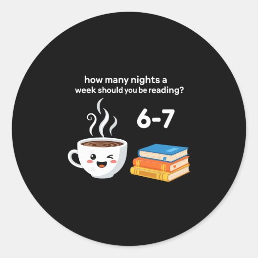 リーディング67 ミーム 英語教師 おもしろい 6 7  ラウンドシール (正面)