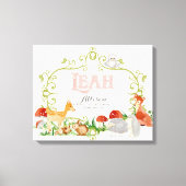 リートップ100赤ちゃん名女の子生まれたばかりの子供部屋 キャンバスプリント (正面)