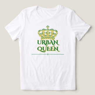 リードするために生まれた ホワイト グリーン アーバングラフィック レディース トライブレンドＴシャツ