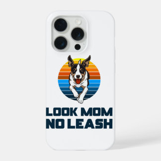 リードなしで走るよ ママ 見てて 犬好きママへのギフト iPhone 15 PROケース