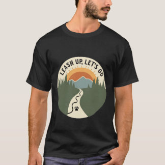 リードをつけて、行こう Tシャツ