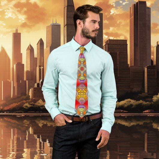 リードカラフルド芸術的ガラスファンタジータイ ネクタイ