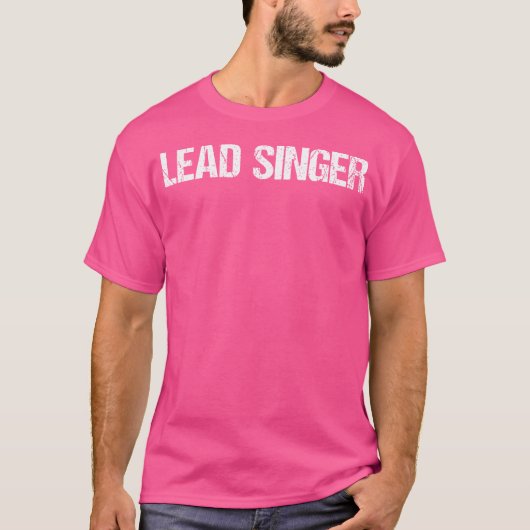 リードシンガー シンプルなタイトル Tシャツ (正面)
