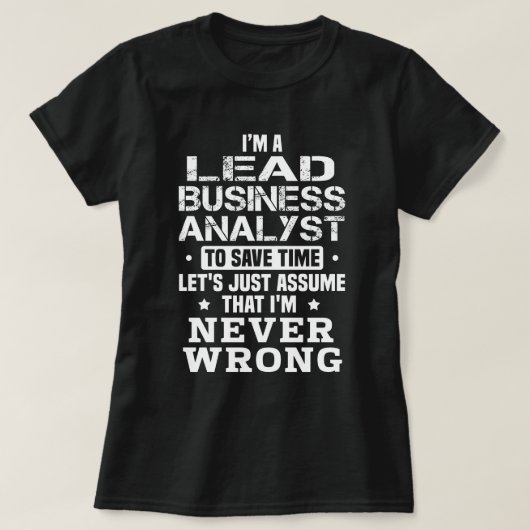 リードビジネスアナリスト Tシャツ (デザイン正面)