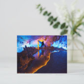 リードフルート洞窟の光,中国 ポストカード (スタンド正面)