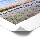 リードベタービーチサンセットサンタバーバラウォーターカラー ポスター (角)