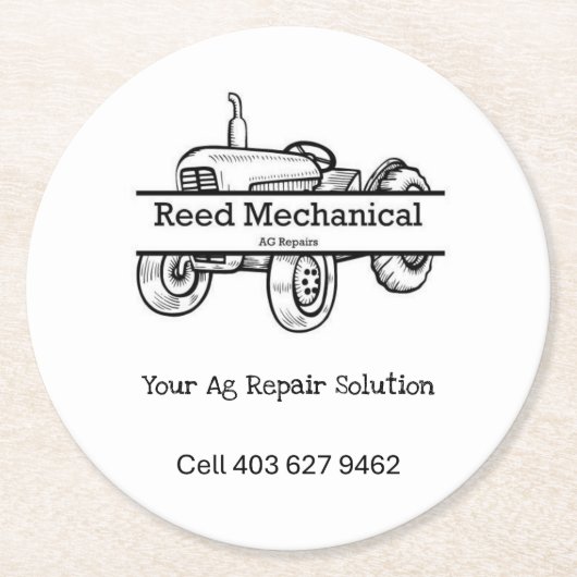 リードメカニカル紙コースター ラウンドペーパーコースター (正面)