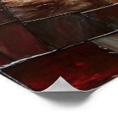 リードライトのステンドグラス白い鳩の世界平和 ポスター (角)