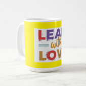 リード付きラヴやる気を起こさせる引用文マグ コーヒーマグカップ (正面左)
