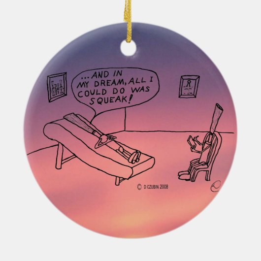 リード心理学者ホワイト セラミックオーナメント (裏面)