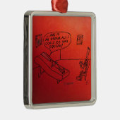 リード心理学者ホワイト メタルオーナメント (右)