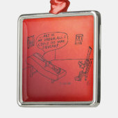 リード心理学者ホワイト メタルオーナメント (左)