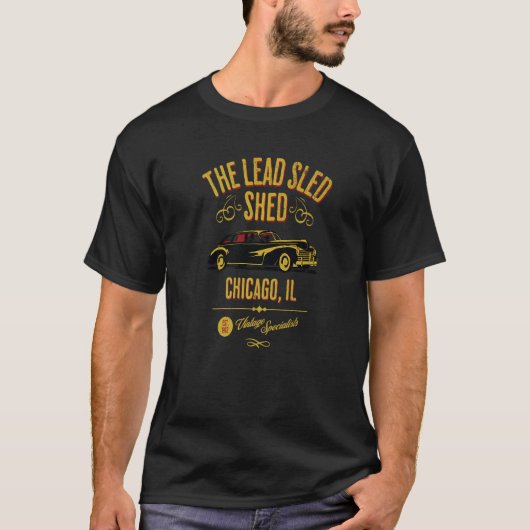 リード・スレッドはシカゴIlヴィンテージ車を流した Tシャツ (正面)