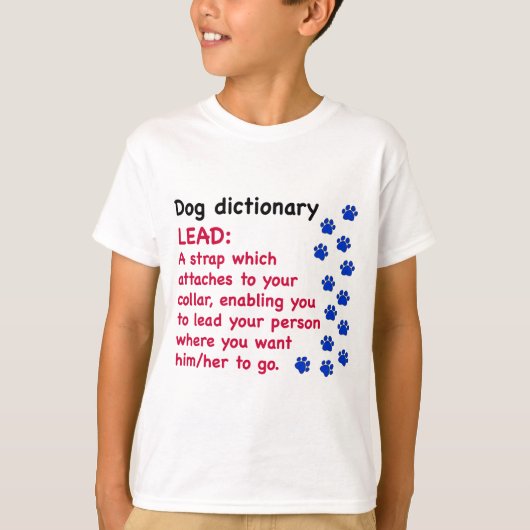 リード - 犬の辞書 Tシャツ (正面)