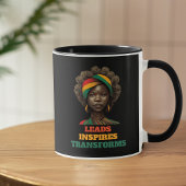 リード、黒いインスパイア履歴の月を変換 マグカップ