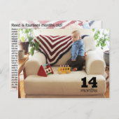 リード – 14ヶ月 ポストカード (正面/裏面)