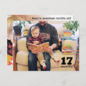 リード – 17ヶ月 ポストカード (正面/裏面)