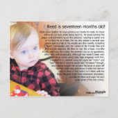 リード – 17ヶ月 ポストカード (裏面)