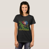 リーナという名前にぴったりな可愛いカメさん - Leanna Name Tシャツ (正面フル)