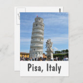 リーニングタワーとラフォンタナデイプッティ,ピサ ポストカード (正面/裏面)