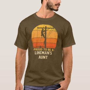 リーニ誇りを持ったマンおばさん電気ケーブル Tシャツ