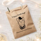 リーヌおもしろいアートキャットインバッグパーソナライズされた フェイバーバッグ (クリップ留めされた状態)