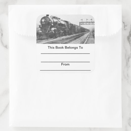 リーハイバレートレイン蔵書票 スクエアシール (バッグ)