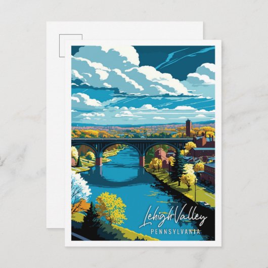 リーハイバレーペンシルバニアUSAヴィンテージ旅行 ポストカード (正面/裏面)