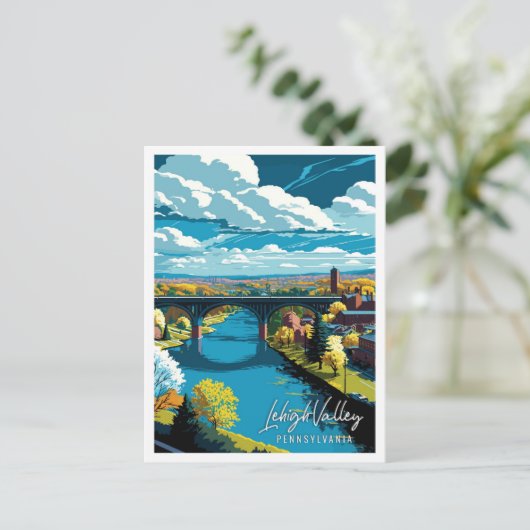 リーハイバレーペンシルバニアUSAヴィンテージ旅行 ポストカード (スタンド正面)