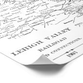 リーハイバレー鉄道地図1903年のポスター ポスター (角)