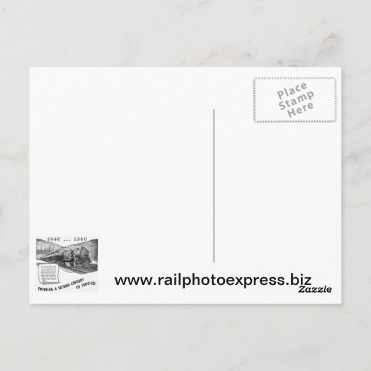 リーハイバレー鉄道 – サービスの2世紀 ポストカード (裏面)