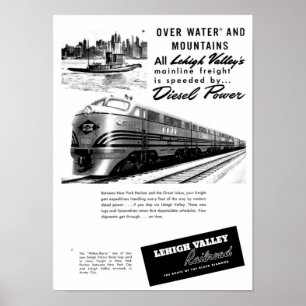 リーハイバレー鉄道 – 新しいディーゼル電力1950 ポスター