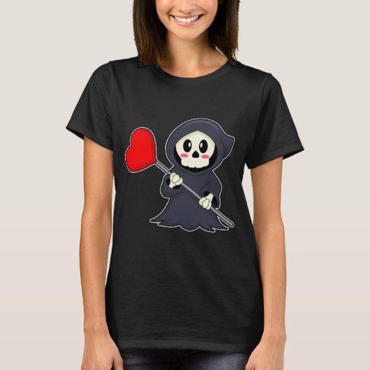 リーパー ハロウィン ハート Tシャツ (正面)