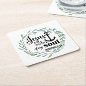 リービクリスチャン/バイブル スクエアペーパーコースター (アングル)