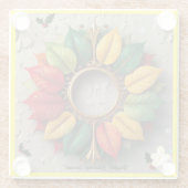 "リービクリスマスお祝い" ガラスコースター (裏面)