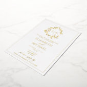 リービクレストモノグラム結婚ポストズブランチ 箔招待状 (回転した状態)