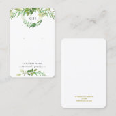 リービグリーンモノグラムイヤリング表示名刺 名刺 (正面/裏面)