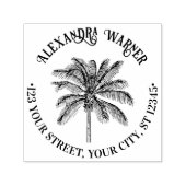 リービココナッツパームツリーネーム差出人住所 セルフインキングスタンプ (デザイン)