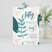 リービパステルグリーン50thバースデーパーティーへの招待 招待状 (スタンド正面)